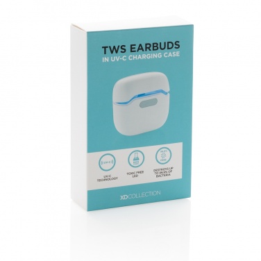 Logotrade promotional items photo of: TWS earbuds in UV-C sterilising charging case